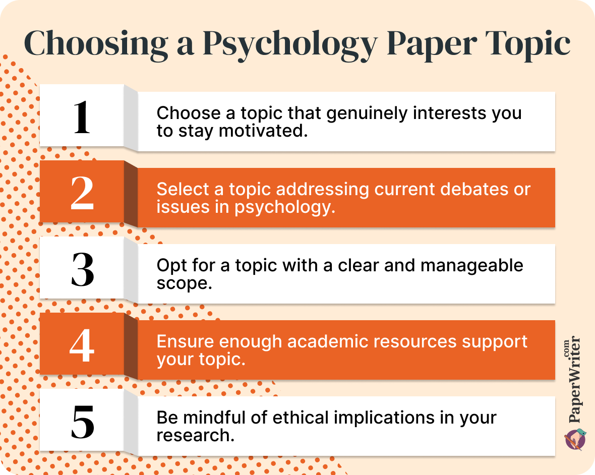 how to choose a psychology paper topic